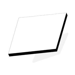 COMPACT TABLE TOP HPL RC13 1C FROSTY WHITE CUADRADA RC13 10MM 600 600