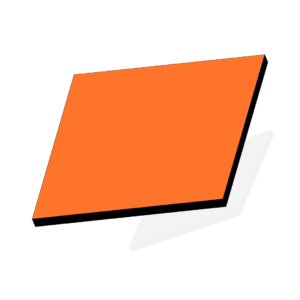 COMPACT TABLE TOP HPL RC714 1C FIESTA ORANGE CUADRADA RC714 10MM 600 600