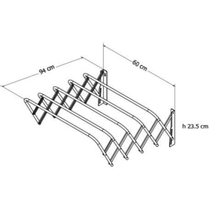 TENDEDERO DE PARED 80cm BLANCO