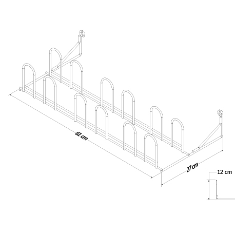 ZAPATERO DE PARED 6 PARES BLANCO - Imagen 4